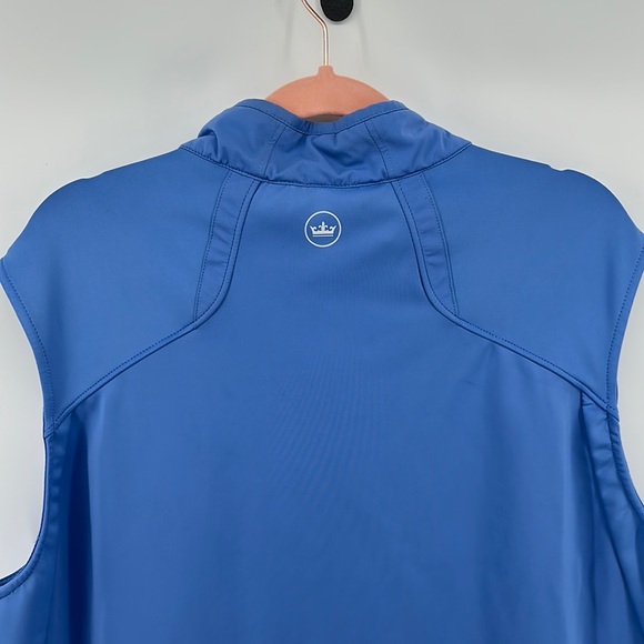 Peter Millar Blue Sporty CT & Country Club Logo Vest with Stand-Up Collar Sz XL - Picture 9 of 10